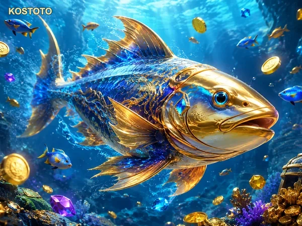 Antarmuka Mega Fishing pada perangkat seluler